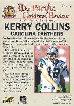 1996 Pacific Gridiron - Red #15 Kerry Collins Back