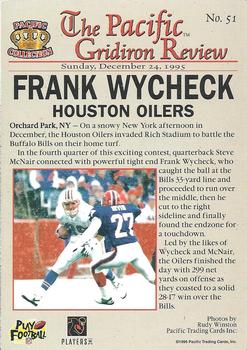 1996 Pacific Gridiron - Red #51 Frank Wycheck Back