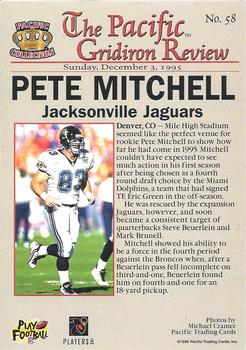 1996 Pacific Gridiron - Red #58 Pete Mitchell Back
