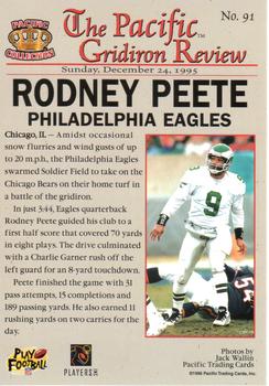 1996 Pacific Gridiron - Red #91 Rodney Peete Back