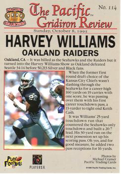1996 Pacific Gridiron - Red #114 Harvey Williams Back