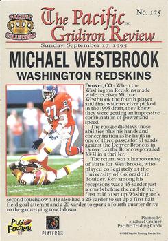 1996 Pacific Gridiron - Red #125 Michael Westbrook Back