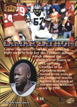 1996 Pacific Invincible - Bronze #I-25 Lamar Lathon Back