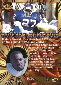 1996 Pacific Invincible - Bronze #I-104 Rodney Hampton Back