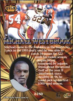 1996 Pacific Invincible - Platinum Blue #I-150 Michael Westbrook Back