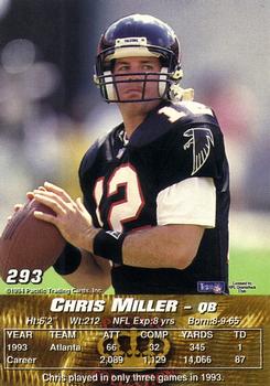 1994 Pacific #293 Chris Miller Back