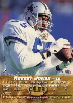 1994 Pacific #7 Robert Jones Back