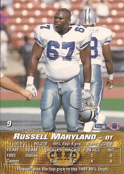 1994 Pacific #9 Russell Maryland Back