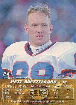 1994 Pacific #24 Pete Metzelaars Back