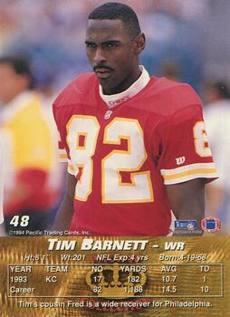 1994 Pacific #48 Tim Barnett Back