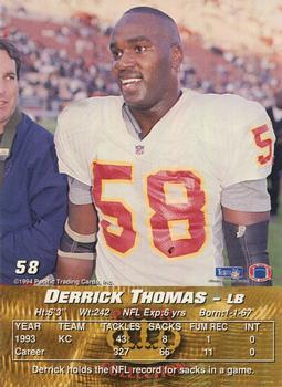 1994 Pacific #58 Derrick Thomas Back