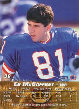 1994 Pacific #98 Ed McCaffrey Back