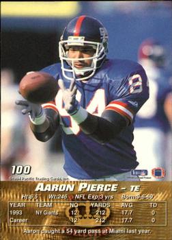 1994 Pacific #100 Aaron Pierce Back