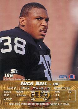 1994 Pacific #106 Nick Bell Back