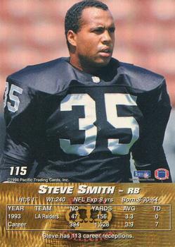 1994 Pacific #115 Steve Smith Back