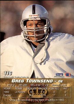 1994 Pacific #116 Greg Townsend Back