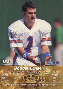 1994 Pacific #123 Jason Elam Back