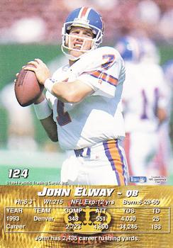1994 Pacific #124 John Elway Back