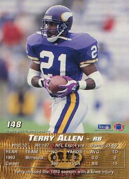 1994 Pacific #148 Terry Allen Back