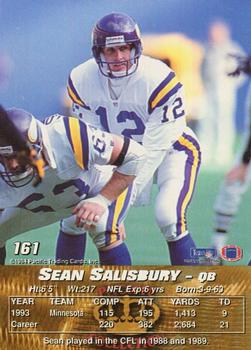 1994 Pacific #161 Sean Salisbury Back