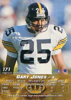 1994 Pacific #171 Gary Jones Back
