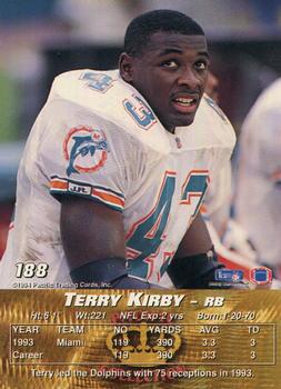1994 Pacific #188 Terry Kirby Back