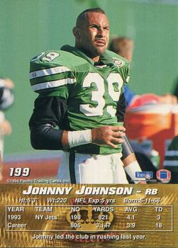 1994 Pacific #199 Johnny Johnson Back