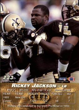 1994 Pacific #233 Rickey Jackson Back