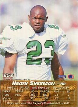 1994 Pacific #252 Heath Sherman Back
