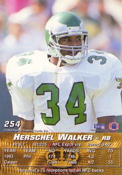 1994 Pacific #254 Herschel Walker Back