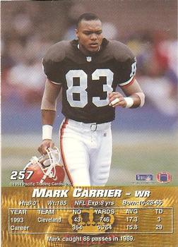 1994 Pacific #257 Mark Carrier Back