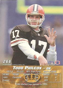 1994 Pacific #266 Todd Philcox Back
