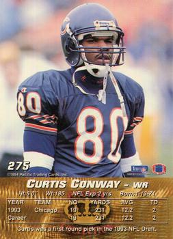 1994 Pacific #275 Curtis Conway Back