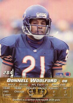 1994 Pacific #284 Donnell Woolford Back
