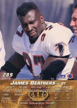 1994 Pacific #289 James Geathers Back