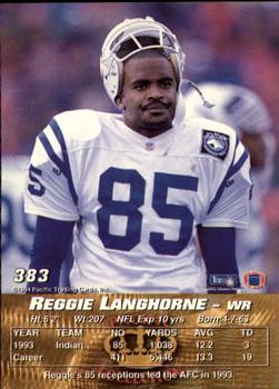 1994 Pacific #383 Reggie Langhorne Back