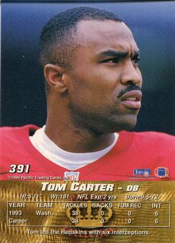 1994 Pacific #391 Tom Carter Back