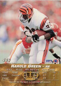 1994 Pacific #406 Harold Green Back