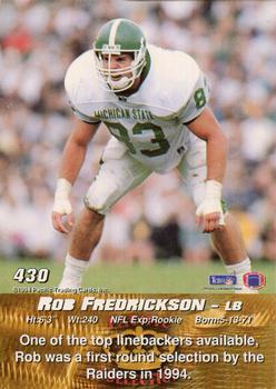 1994 Pacific #430 Rob Fredrickson Back