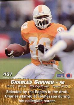 1994 Pacific #431 Charlie Garner Back