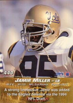 1994 Pacific #440 Jamir Miller Back