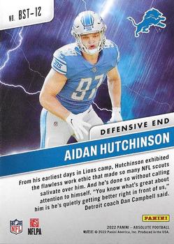2022 Panini Absolute - By Storm #BST-12 Aidan Hutchinson Back
