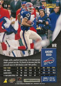 1996 Pinnacle - Artist's Proofs #10 Andre Reed Back