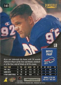 1996 Pinnacle - Artist's Proofs #141 Bryce Paup Back