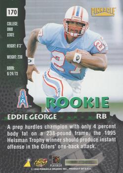 1996 Pinnacle - Artist's Proofs #170 Eddie George Back