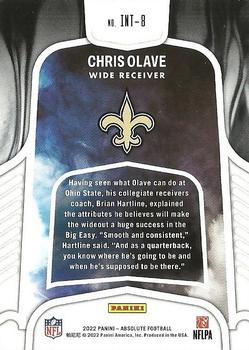 2022 Panini Absolute - Introductions #INT-8 Chris Olave Back