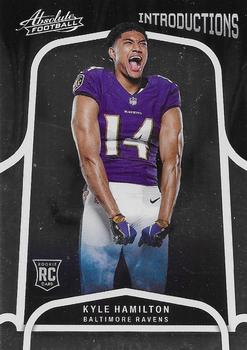 2022 Panini Absolute - Introductions #INT-20 Kyle Hamilton Front