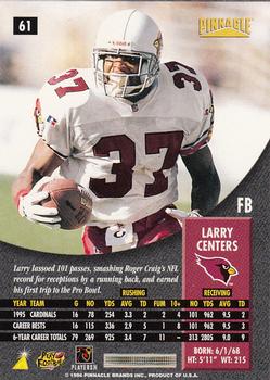 1996 Pinnacle - Foil #61 Larry Centers Back