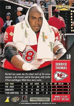 1996 Pinnacle - Foil #128 Derrick Thomas Back