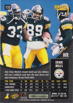 1996 Pinnacle - Foil #152 Ernie Mills Back